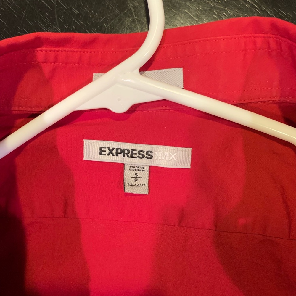 Express Red Button Up Small - image 3